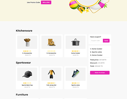 Summer Sale Landing Page Design